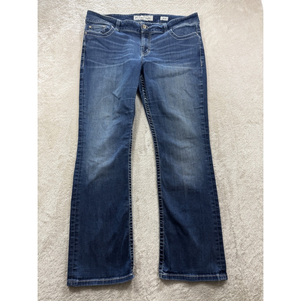 BKE Mens Payton Bootcut Stretch Blue Denim Jeans 36R Meas: 38x29.5